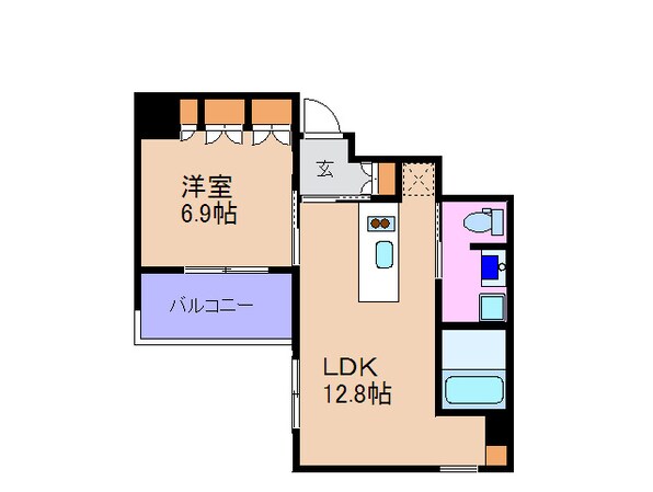 リバ－サイドタワ－中之島の物件間取画像